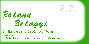 roland belagyi business card